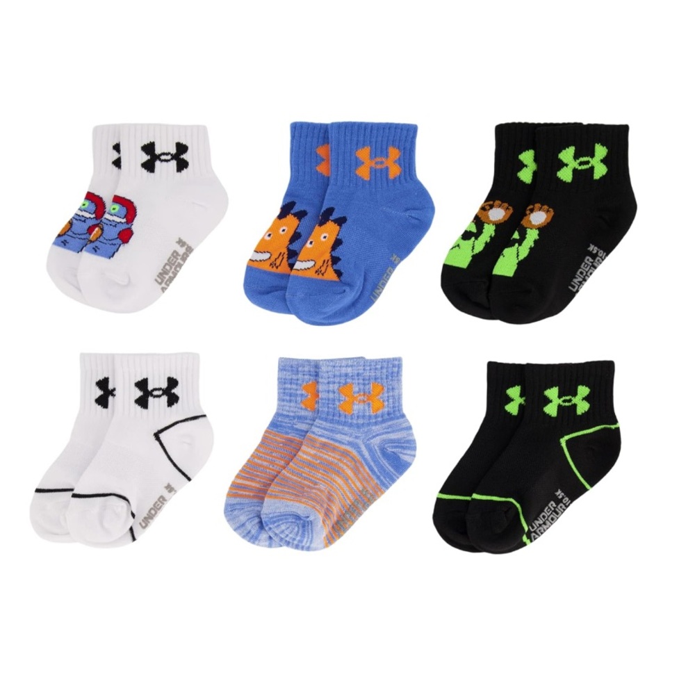 Under Armour Baby Boys' Multi Pack Printed Quarter Sock